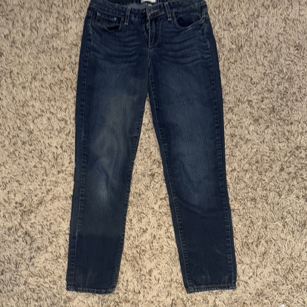 PAIGE Blue Straight Leg Pants Classic Denim Style